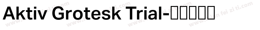 Aktiv Grotesk Trial字体转换